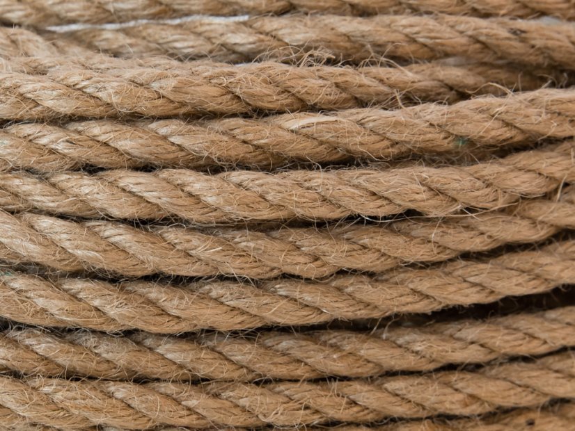 Jutový provaz - 6 mm neopracovaný metráž