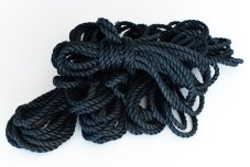 Japonský jutový provaz - opracovaný černý