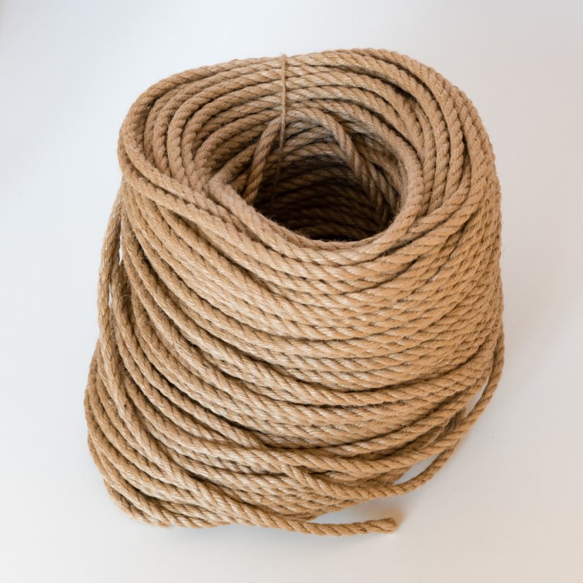 Japonský jutový provaz - 6 mm neopracovaný metráž Japonský jutový provaz - 6 mm neopracovaný metráž